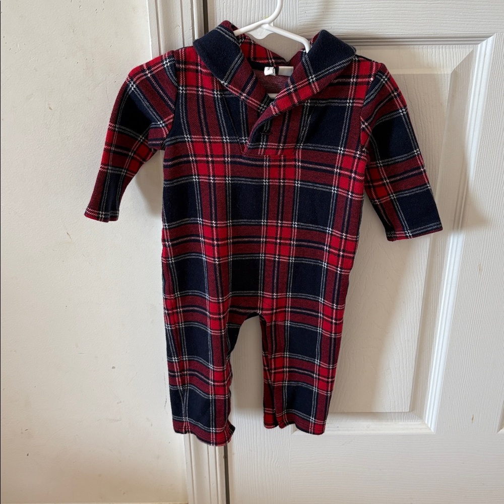 Janie and Jack Plaid Shawl Collar 1-Piece